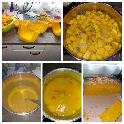 Kürbissuppe und Kürbisbrot